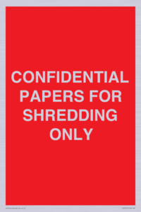 CONFIDENTIAL PAPERS FOR SHREDDING ONLY
